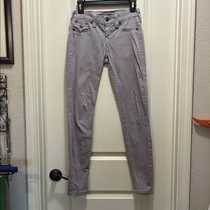 True Religion size 26 Gray Skinny Jeans